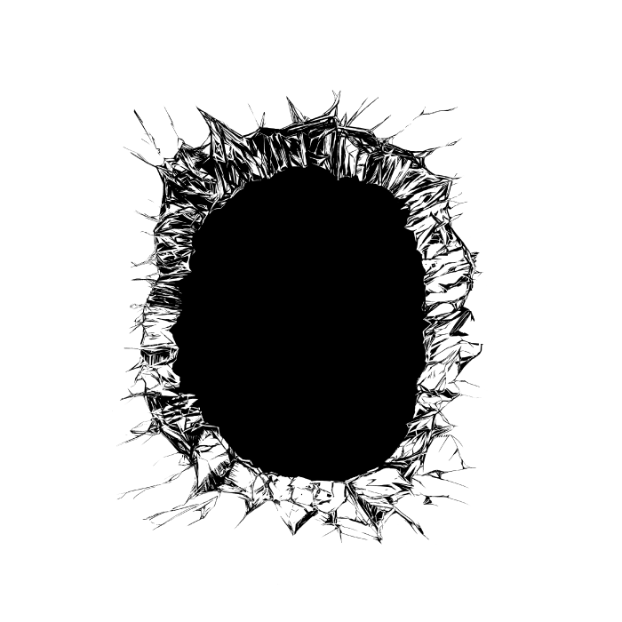 パンチで空いた穴